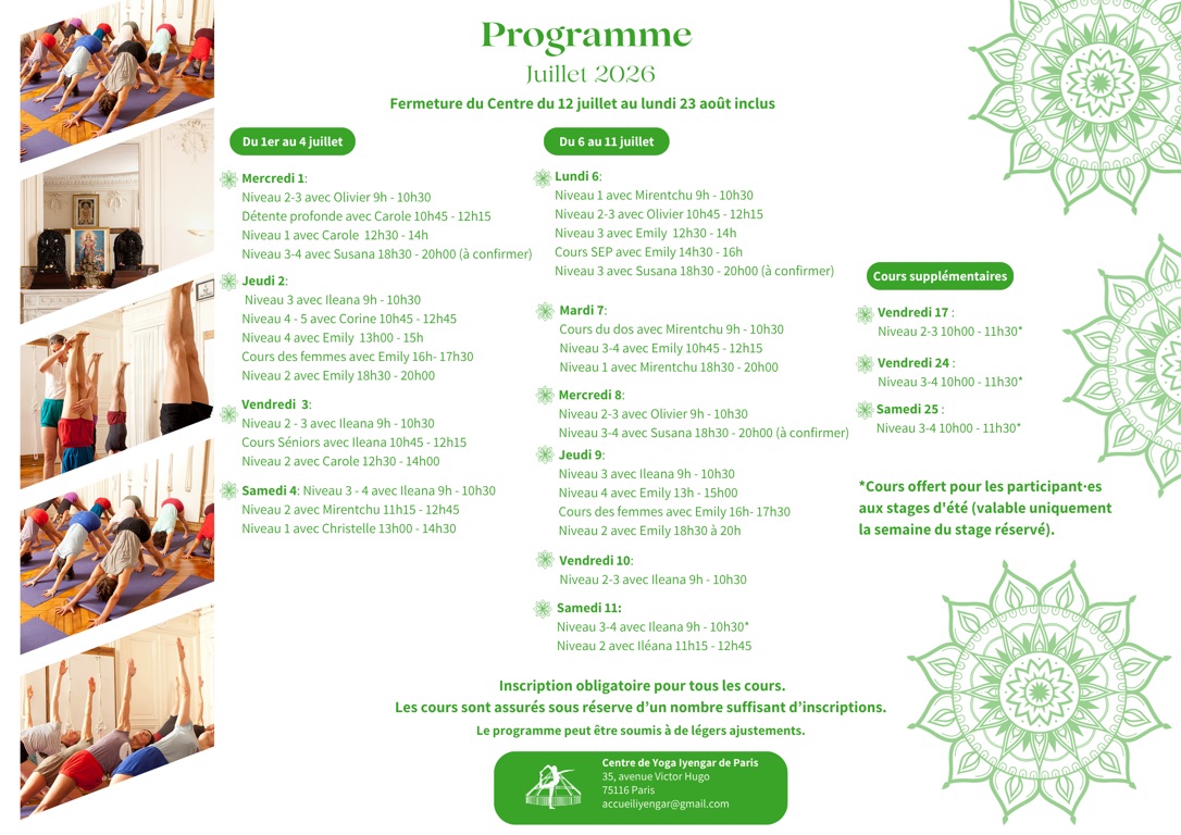 Programme A4 Retraite de yoga simple photo beige et marron - 7